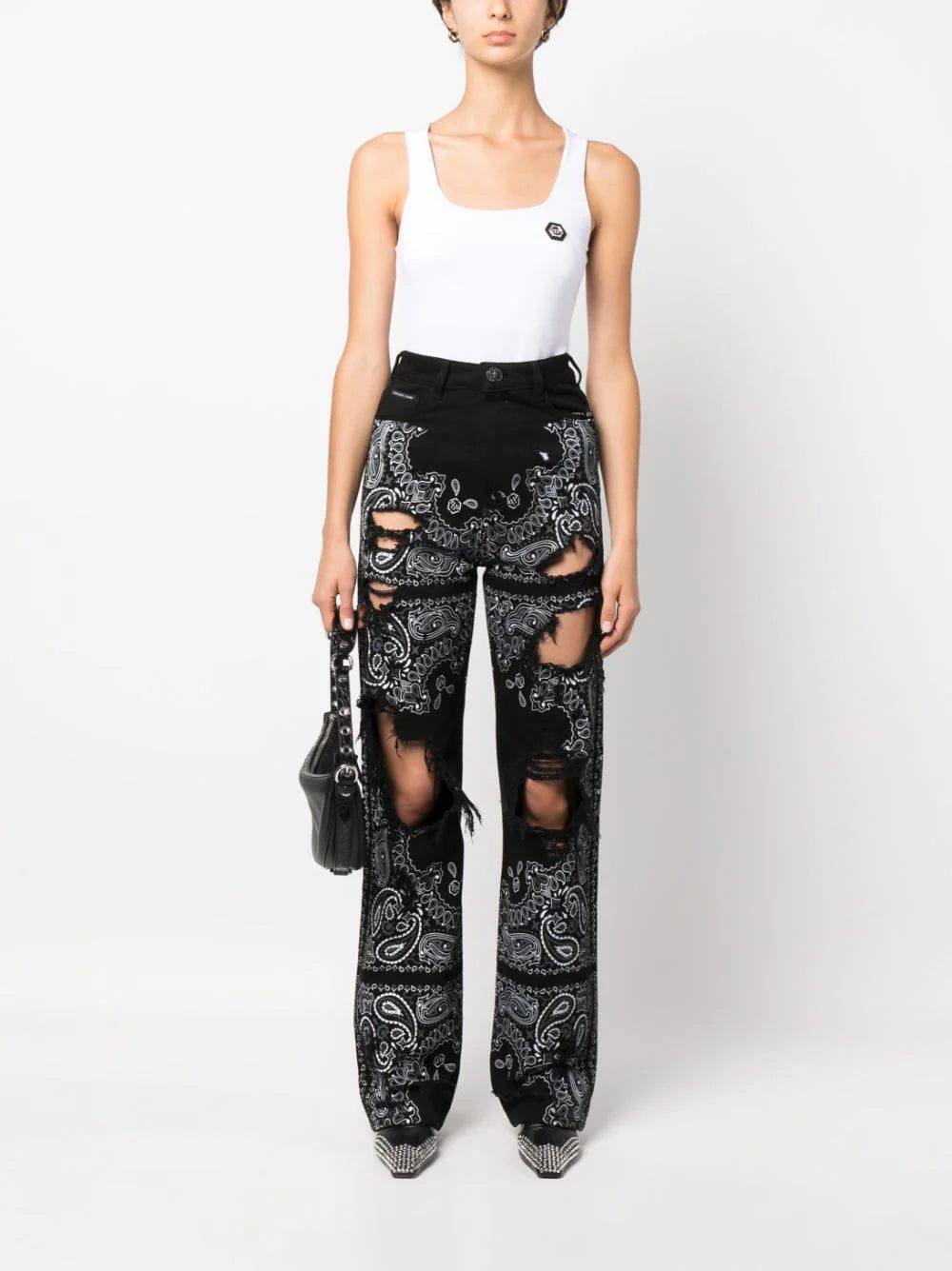 Philipp Plein logo-patch tank top - Image 2