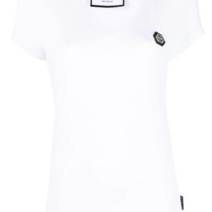Philipp Plein  logo-patch V-neck T-shirt
