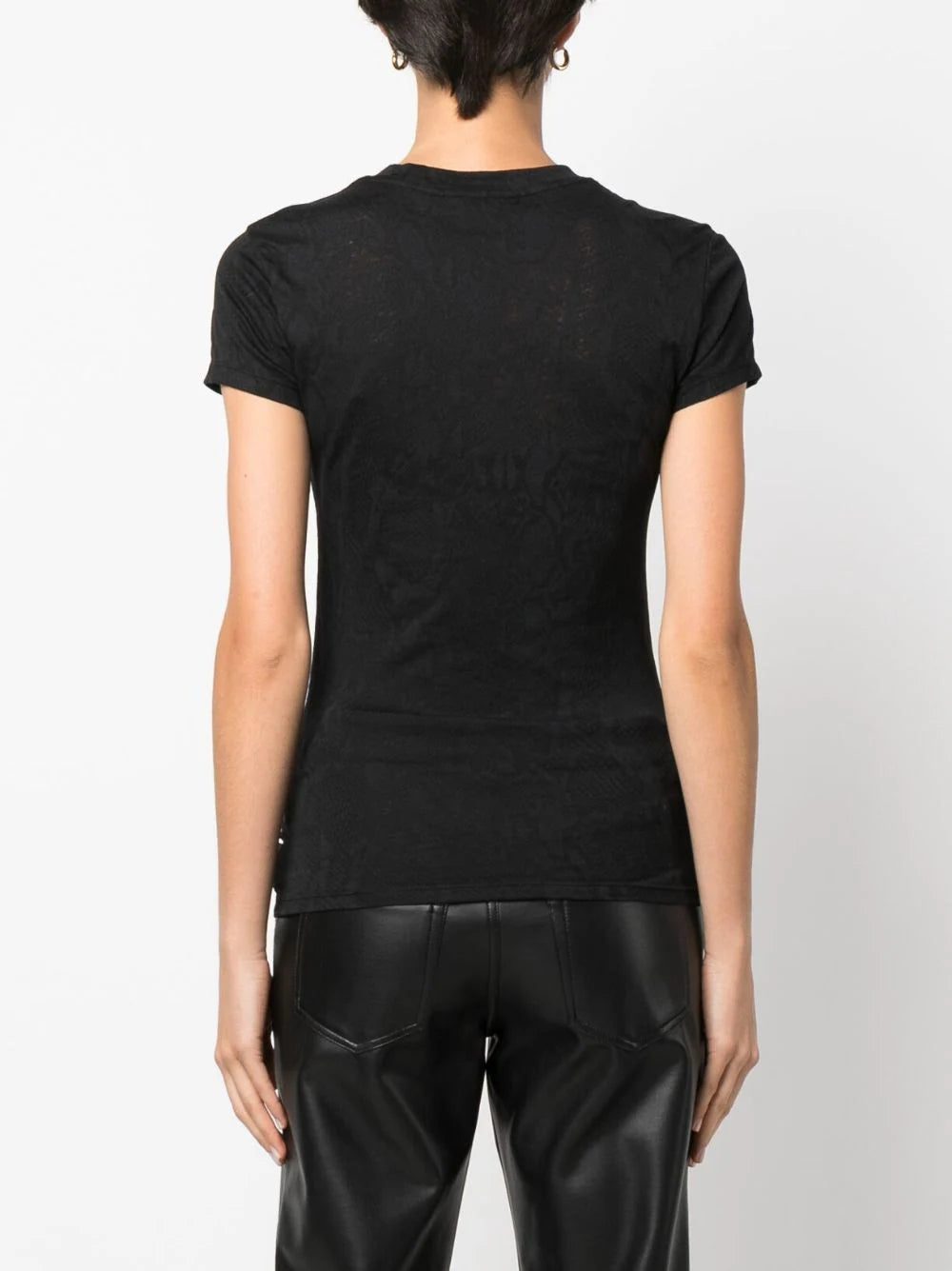 Philipp Plein rhinestone-logo snake-print T-shirt - Image 4