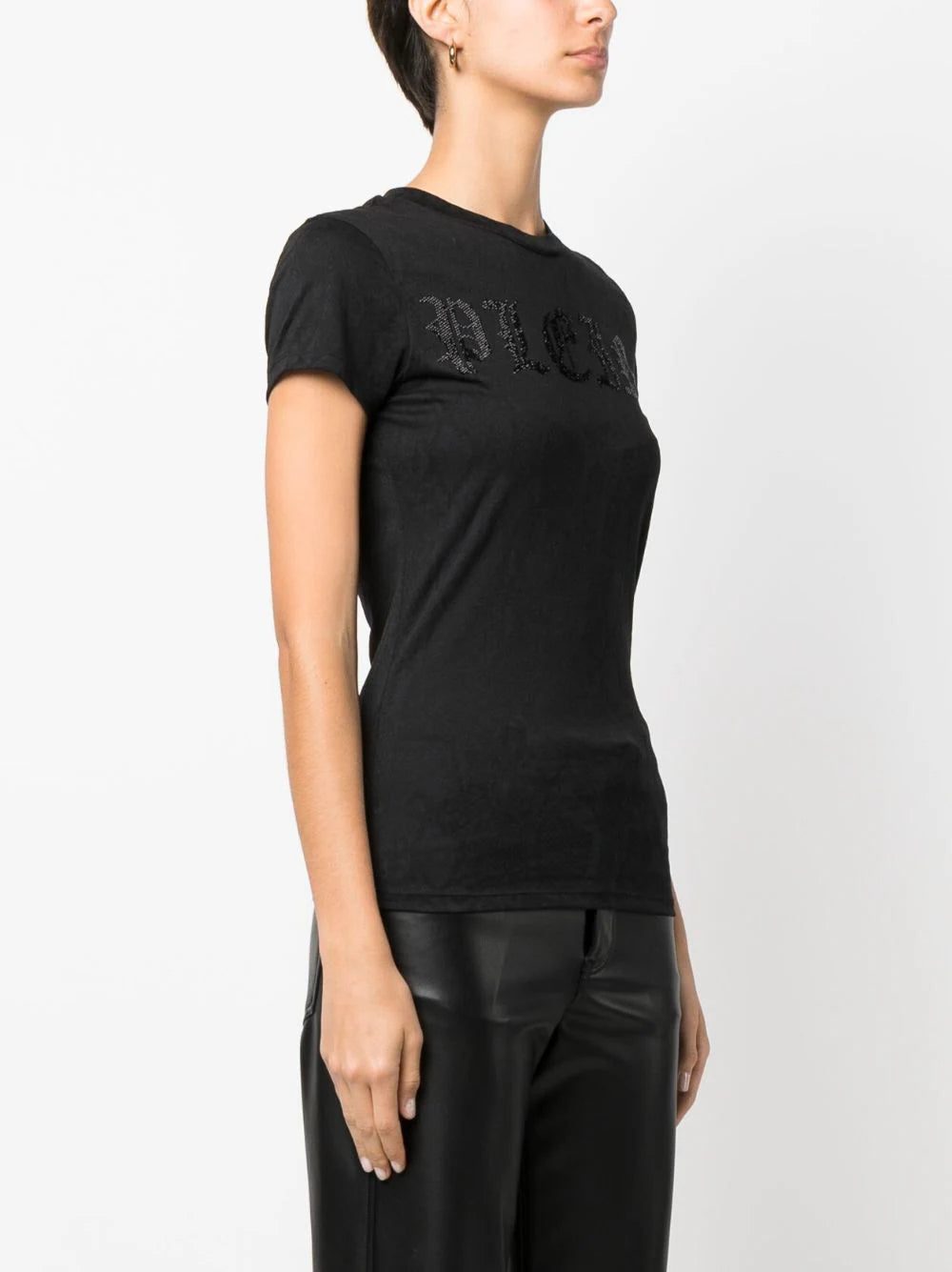 Philipp Plein rhinestone-logo snake-print T-shirt - Image 3