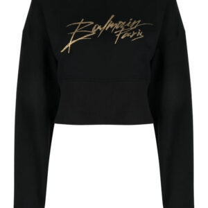 Balmain logo-print cotton sweatshirt
