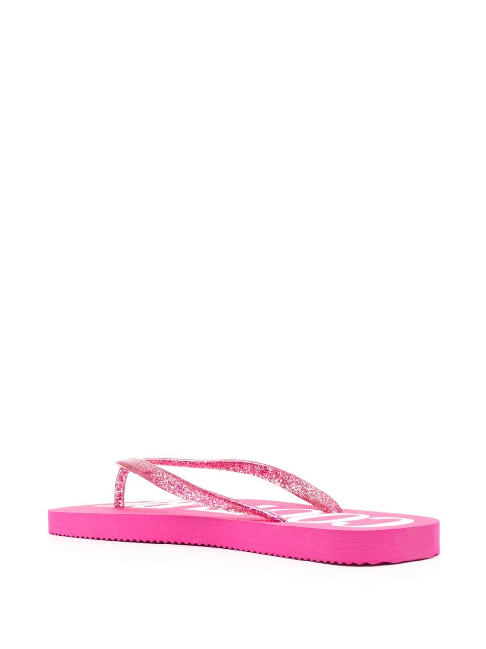 Versace Jeans Couture logo-print glitter flip flops - Image 3