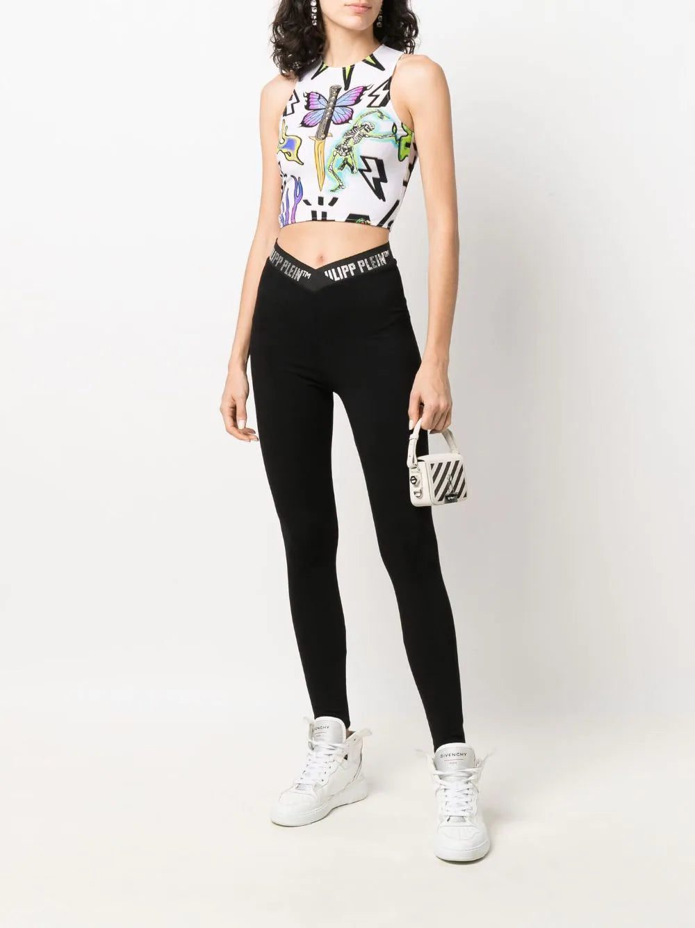 Philipp Plein tattoo monogram cropped top - Image 2