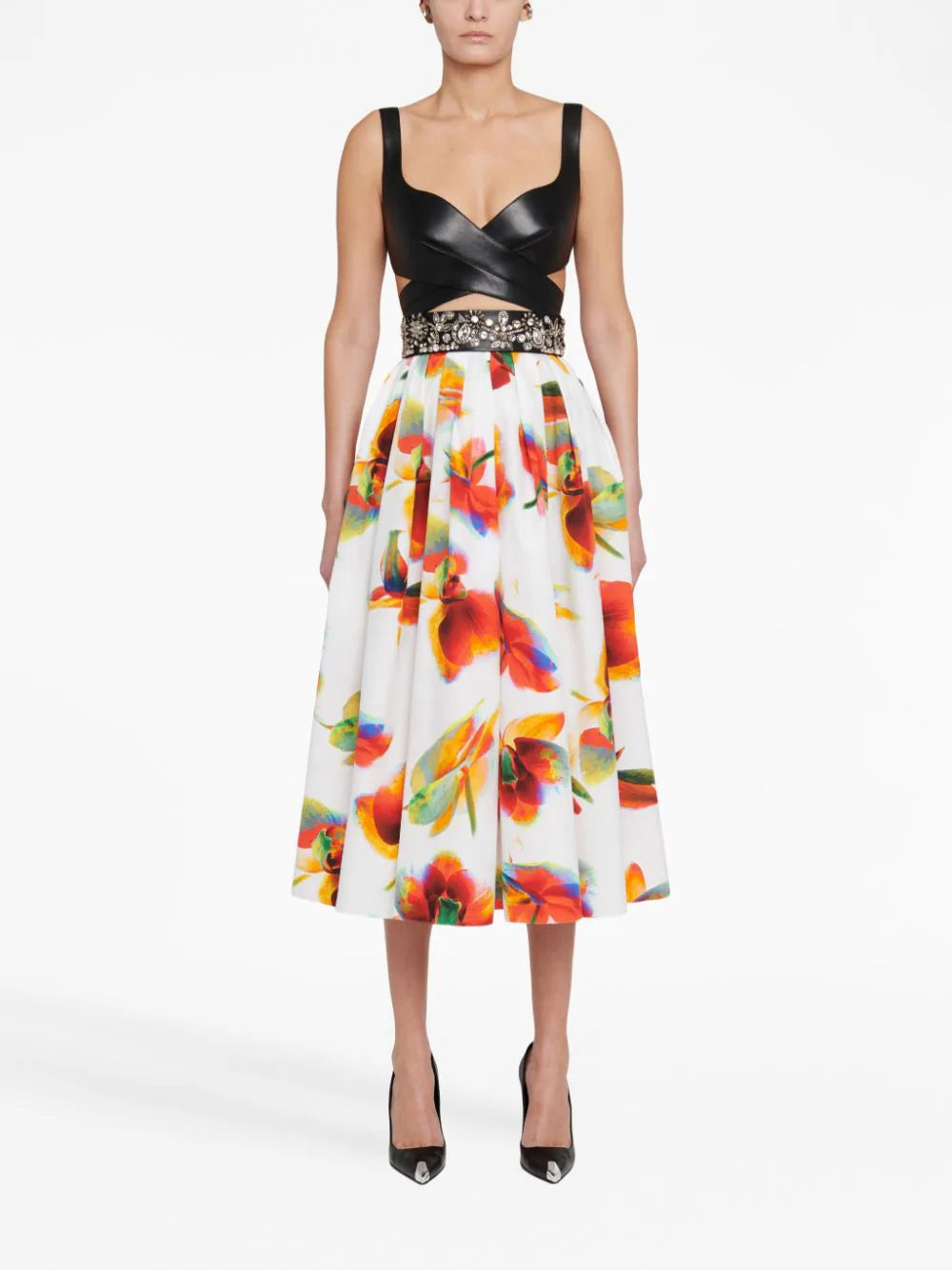 Alexander McQueen wrap-around leather bustier top - Image 2