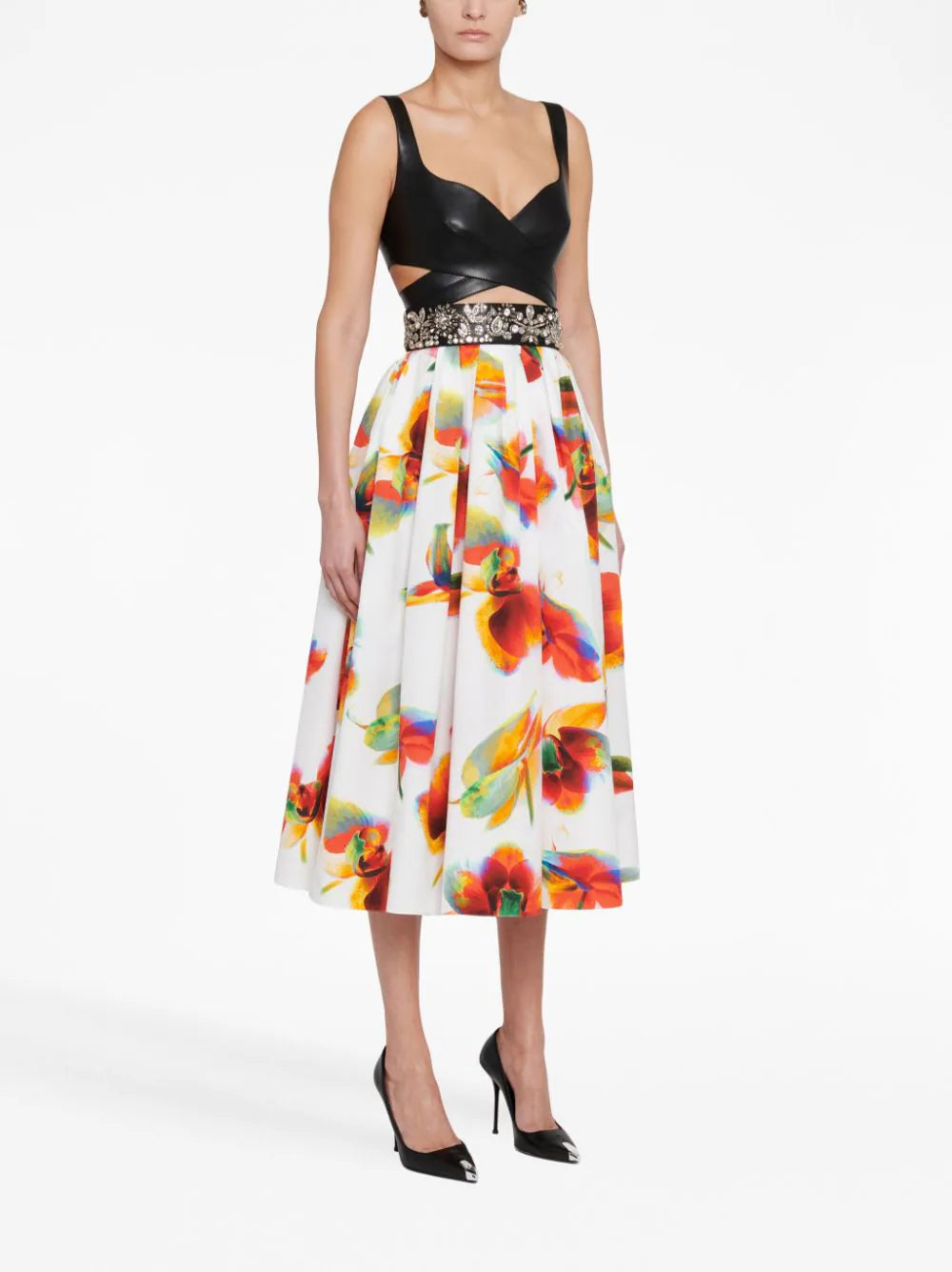 Alexander McQueen wrap-around leather bustier top - Image 3