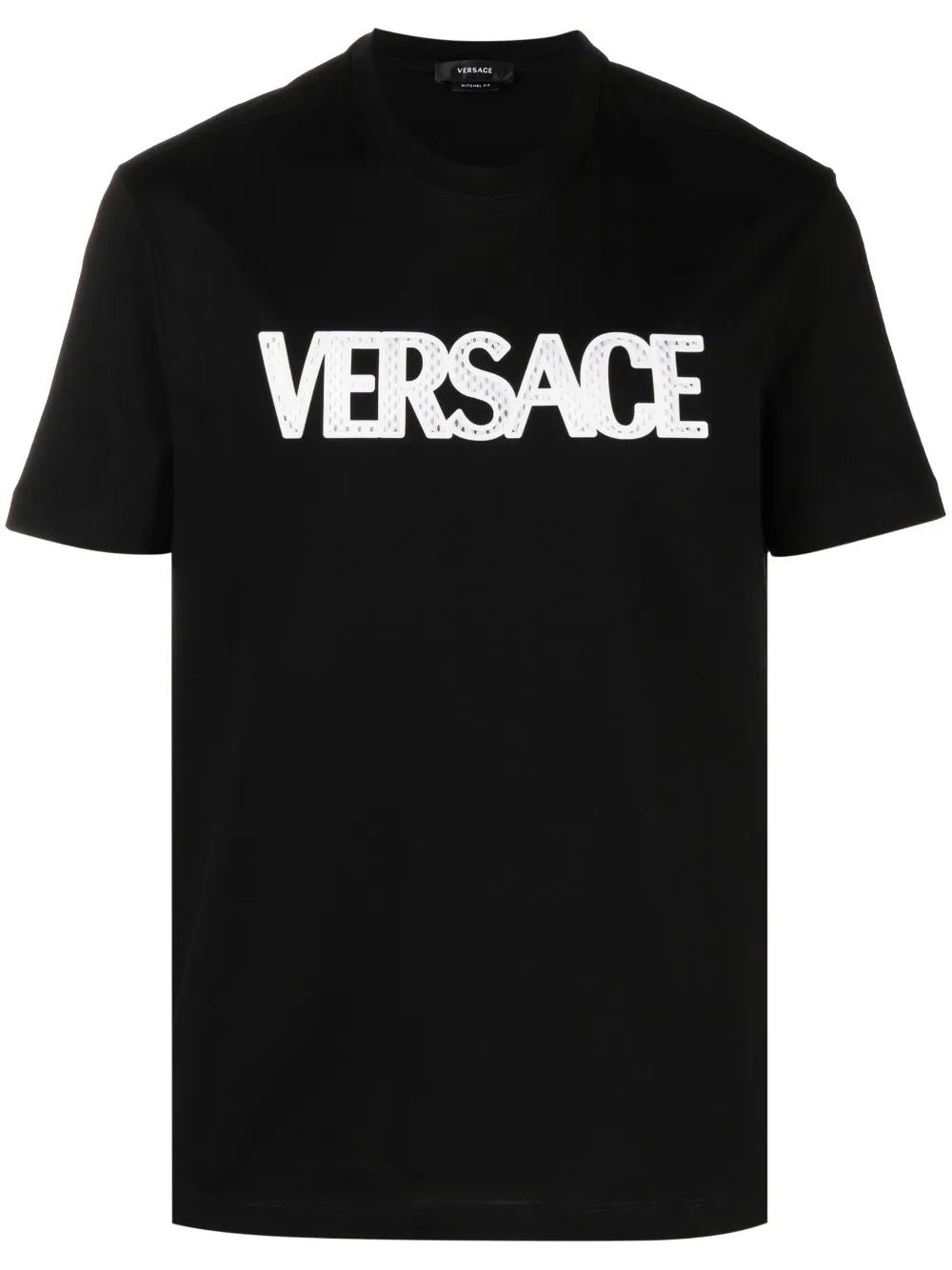 Versace mesh logo appliqué T-shirt