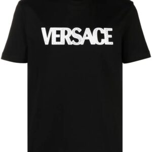 Versace  mesh logo appliqué T-shirt