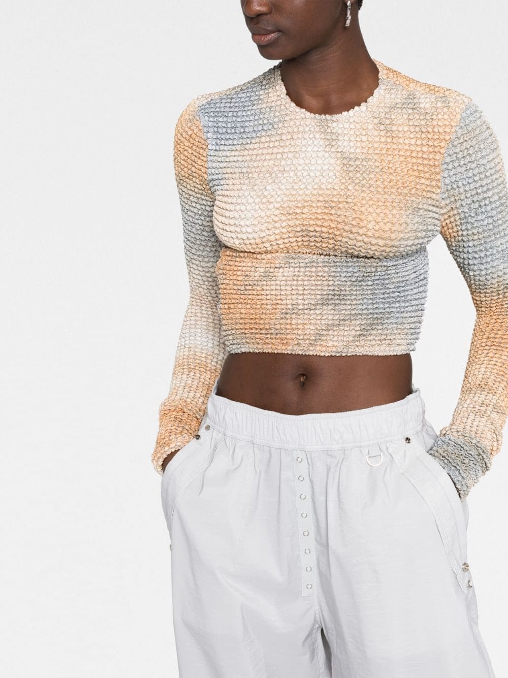 Off-White Double tie-dye cut-out top - Image 5