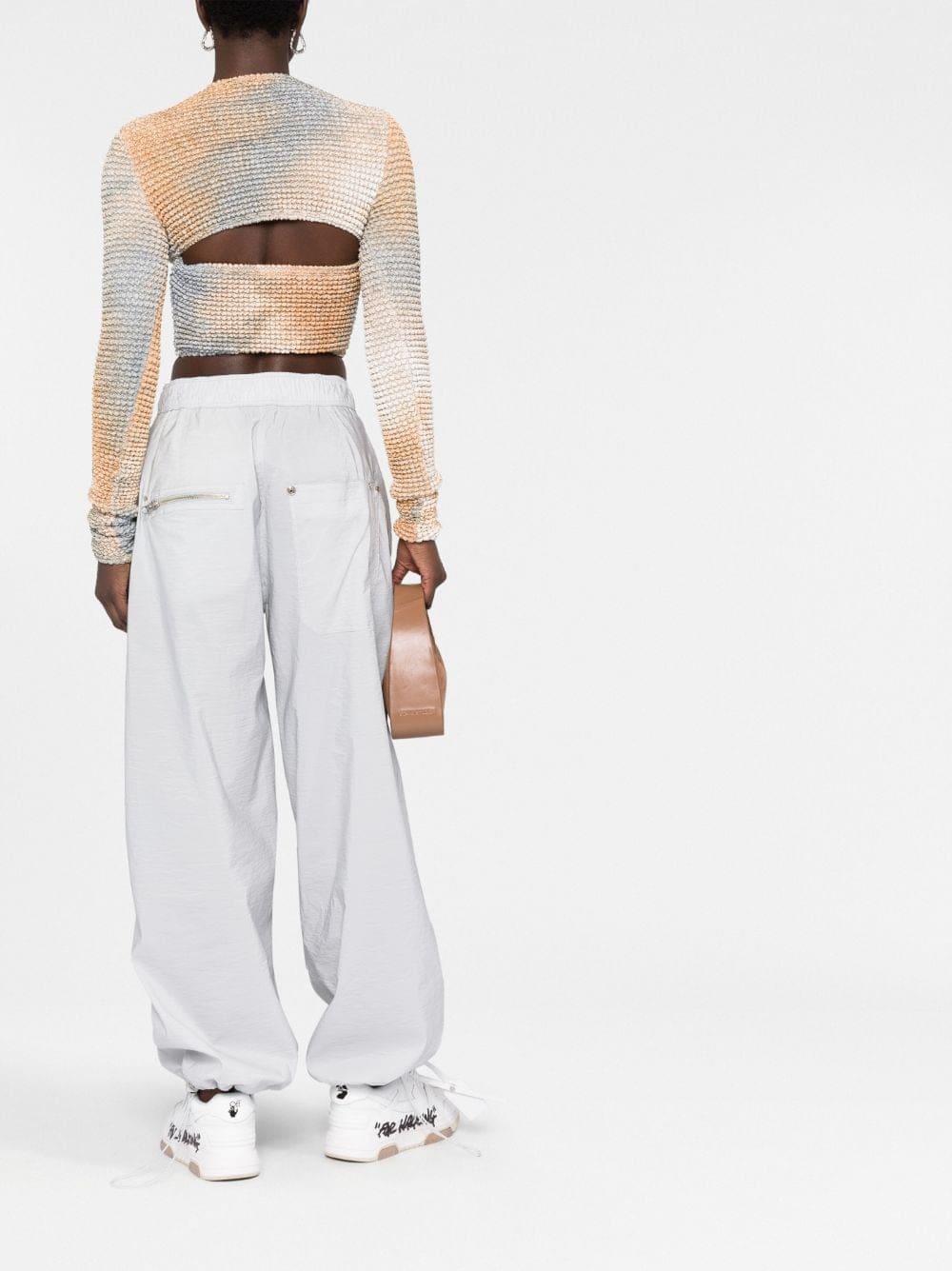 Off-White Double tie-dye cut-out top - Image 4