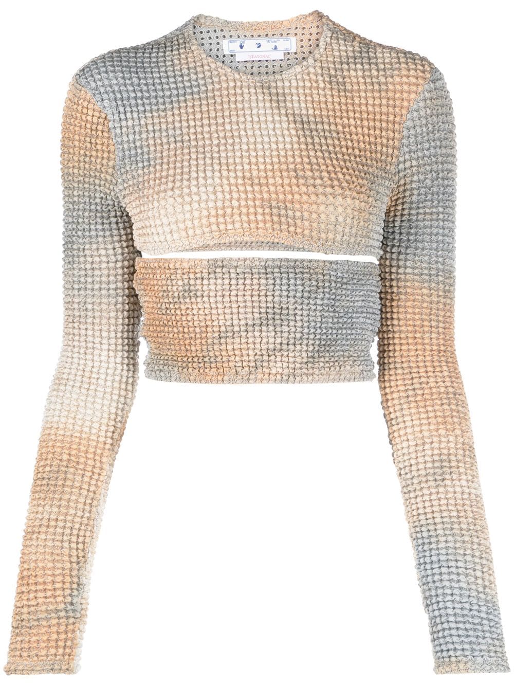 Off-White Double tie-dye cut-out top