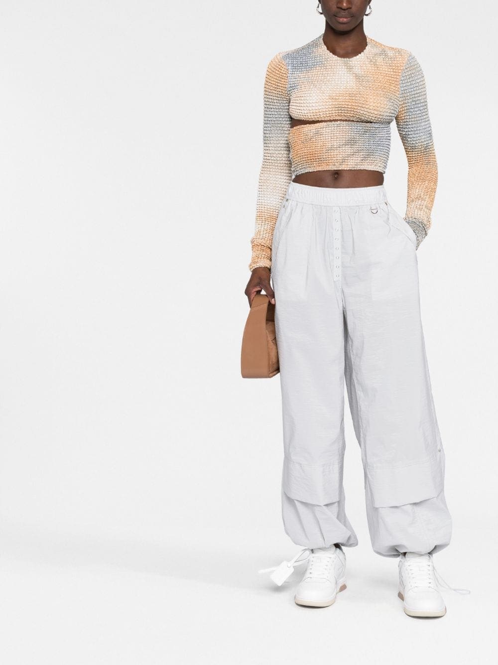 Off-White Double tie-dye cut-out top - Image 2