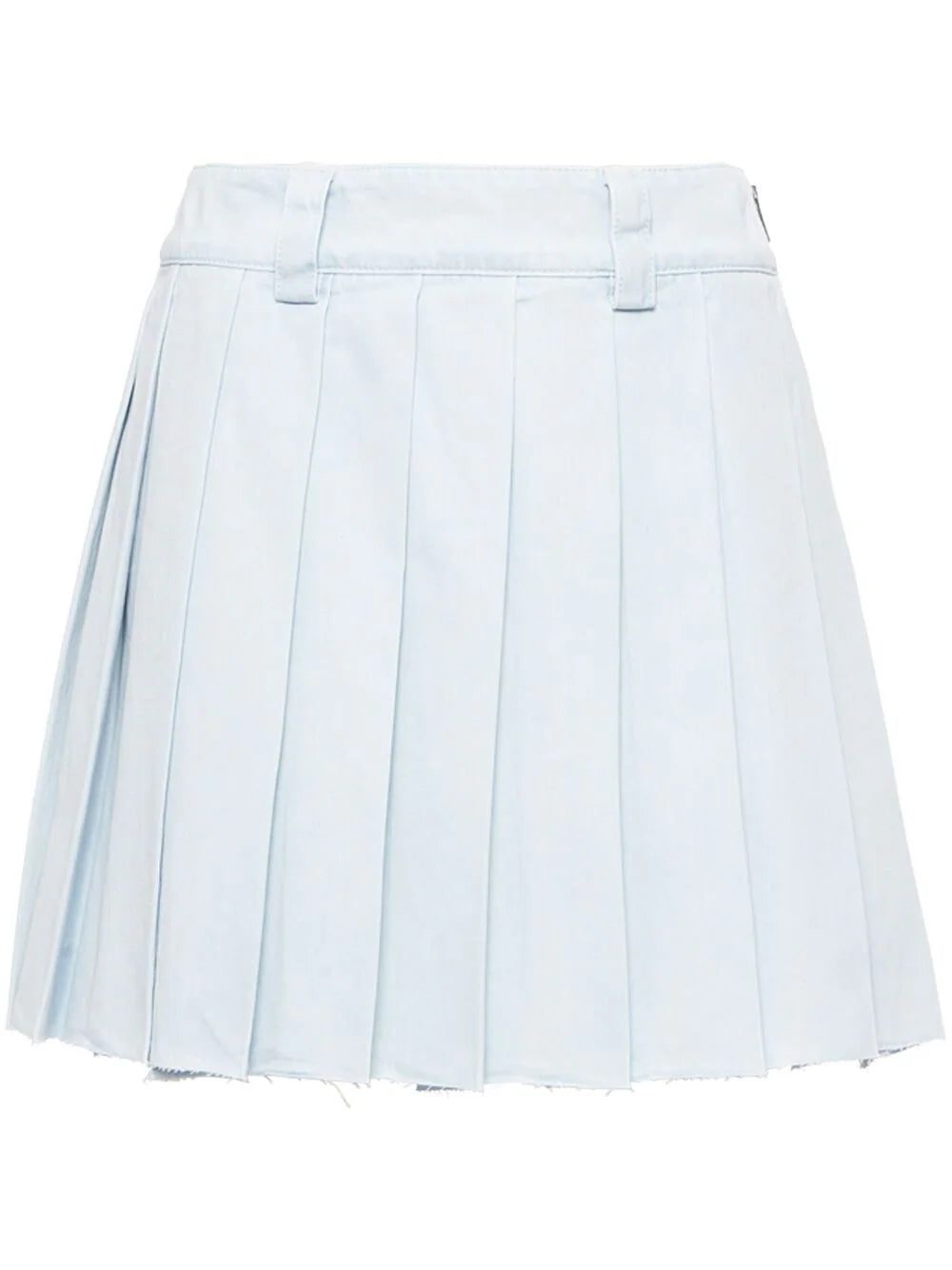 Miu Miu pleated denim mini skirt