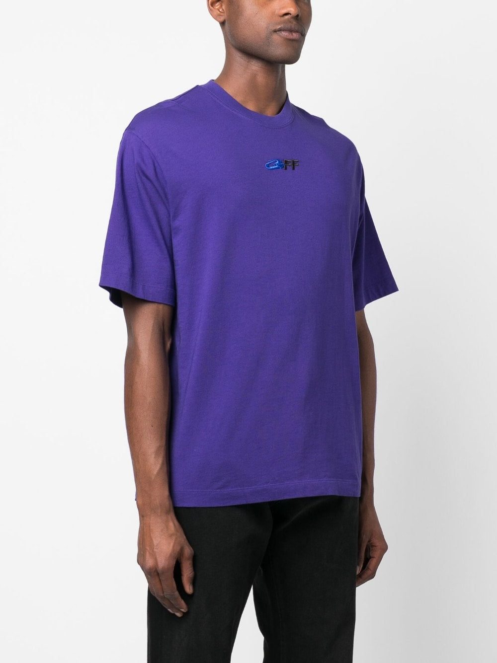 Off-White embroidered-logo cotton T-shirt - Image 3