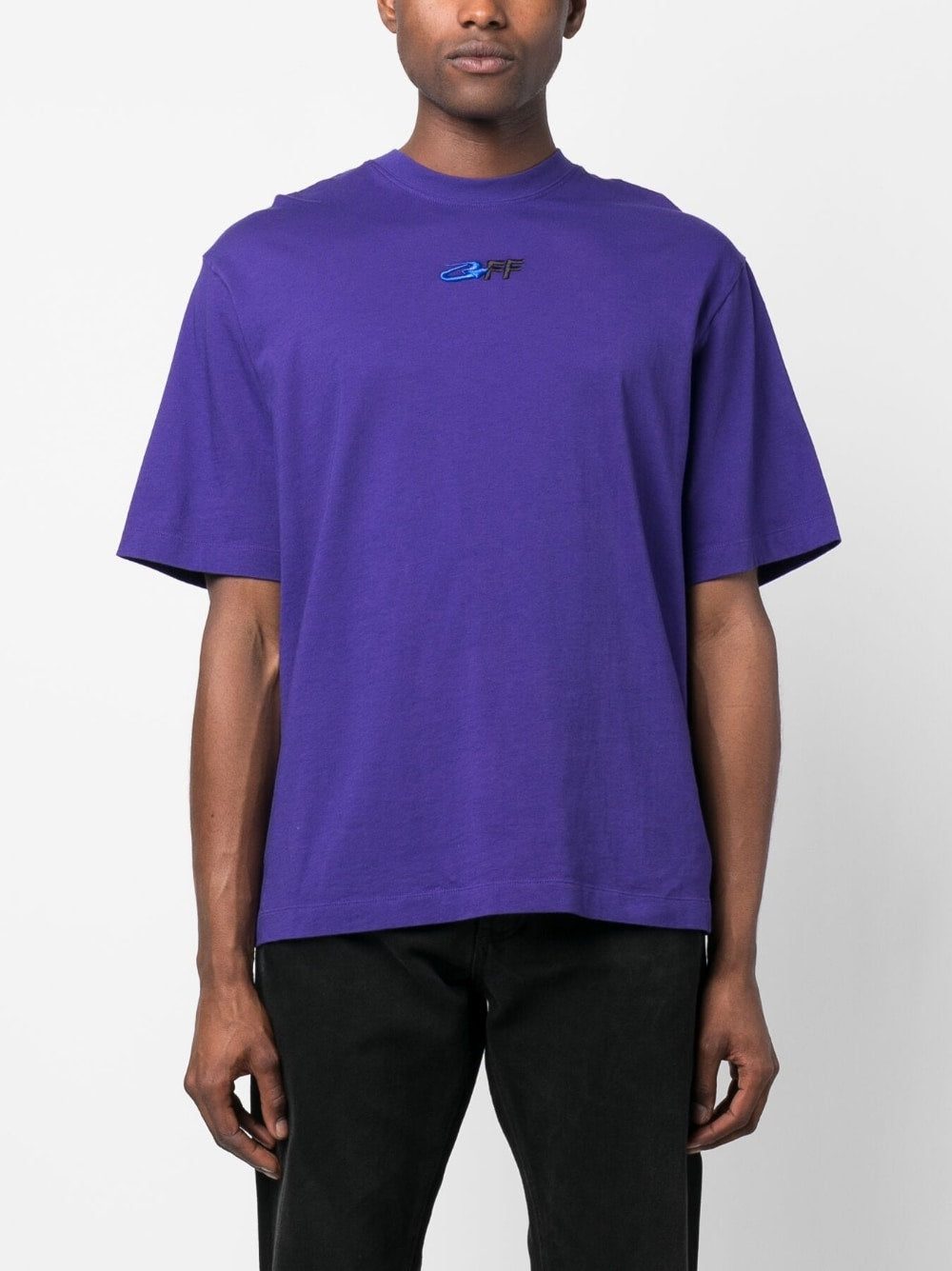 Off-White embroidered-logo cotton T-shirt - Image 2