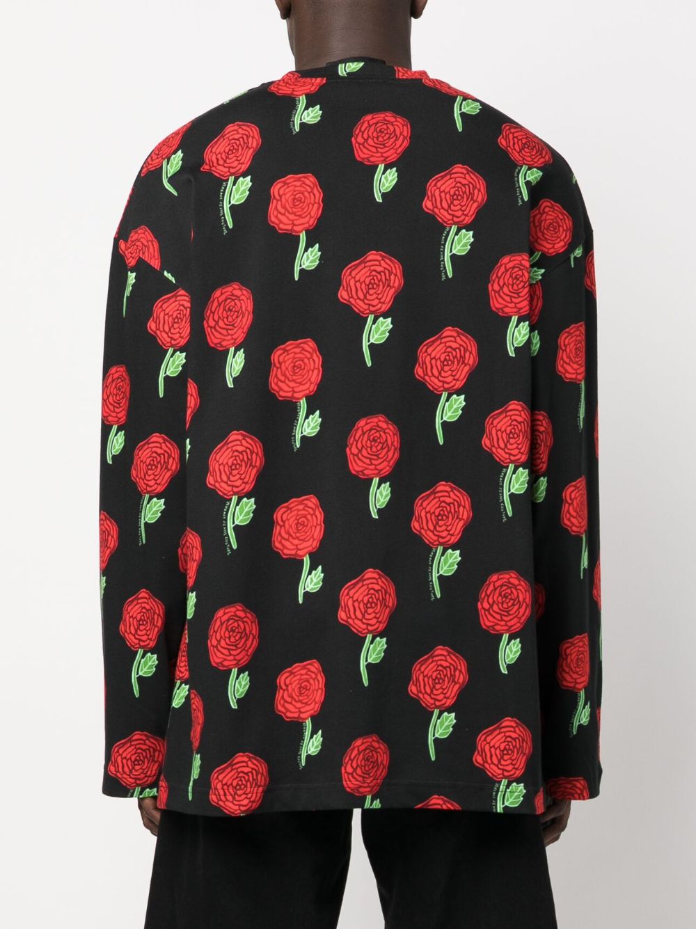 Versace Jeans Couture Interlock rose-print oversized T-shirt - Image 4