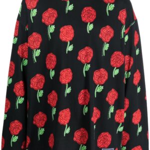 Versace Jeans Couture  Interlock rose-print oversized T-shirt
