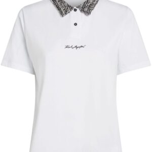 Karl Lagerfeld logo-print organic cotton polo shirt