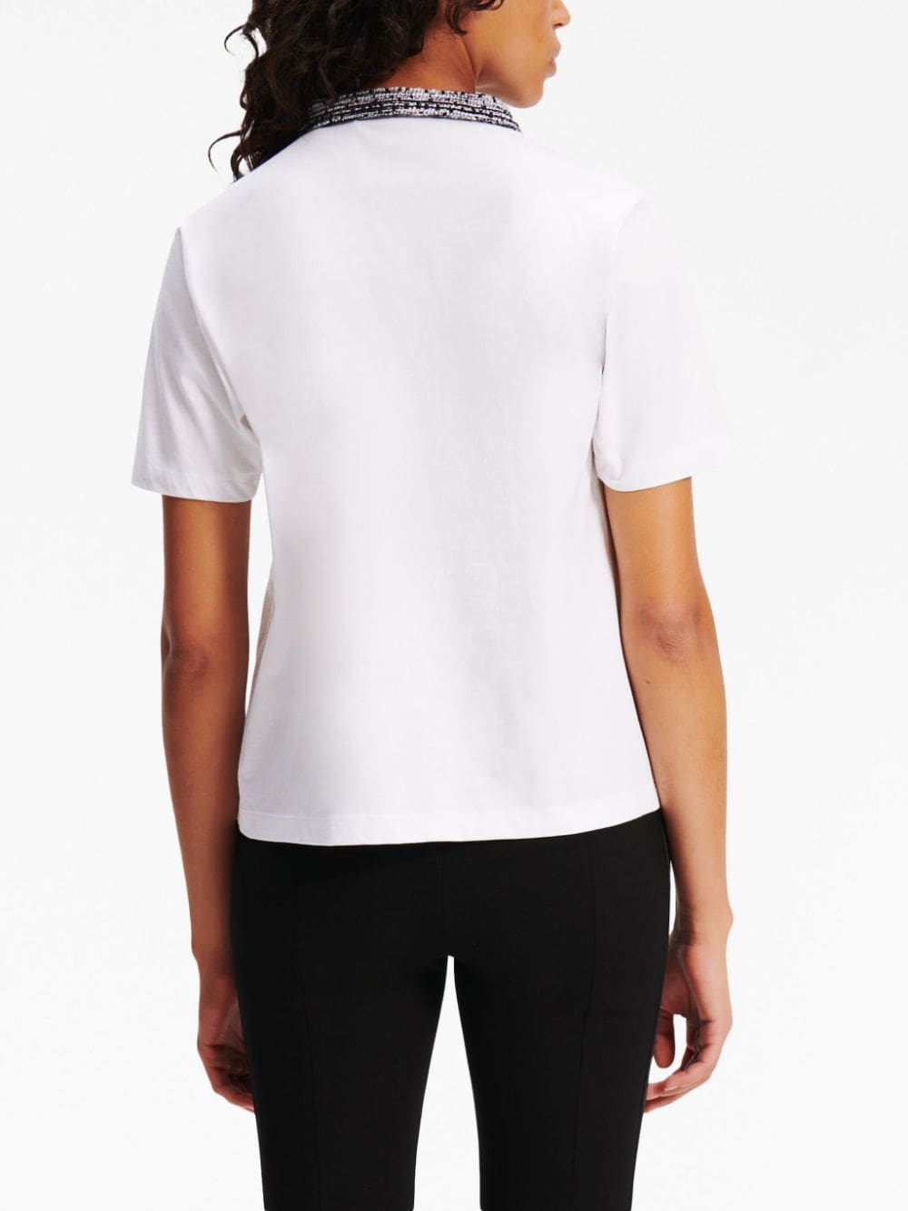 Karl Lagerfeld logo-print organic cotton polo shirt - Image 4