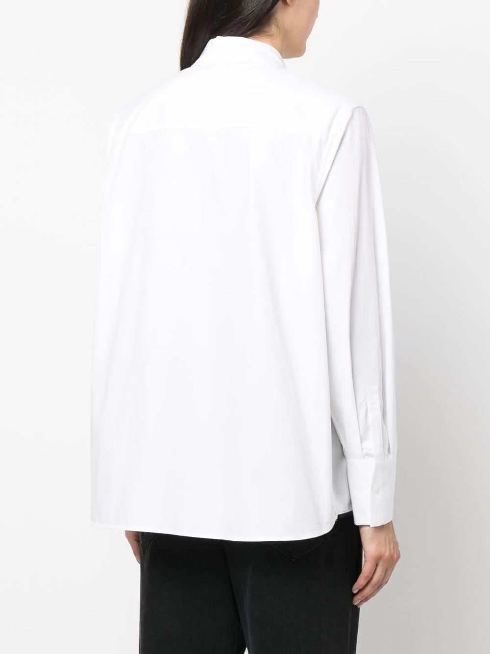 Karl Lagerfeld signature-embroidery organic cotton shirt - Image 4