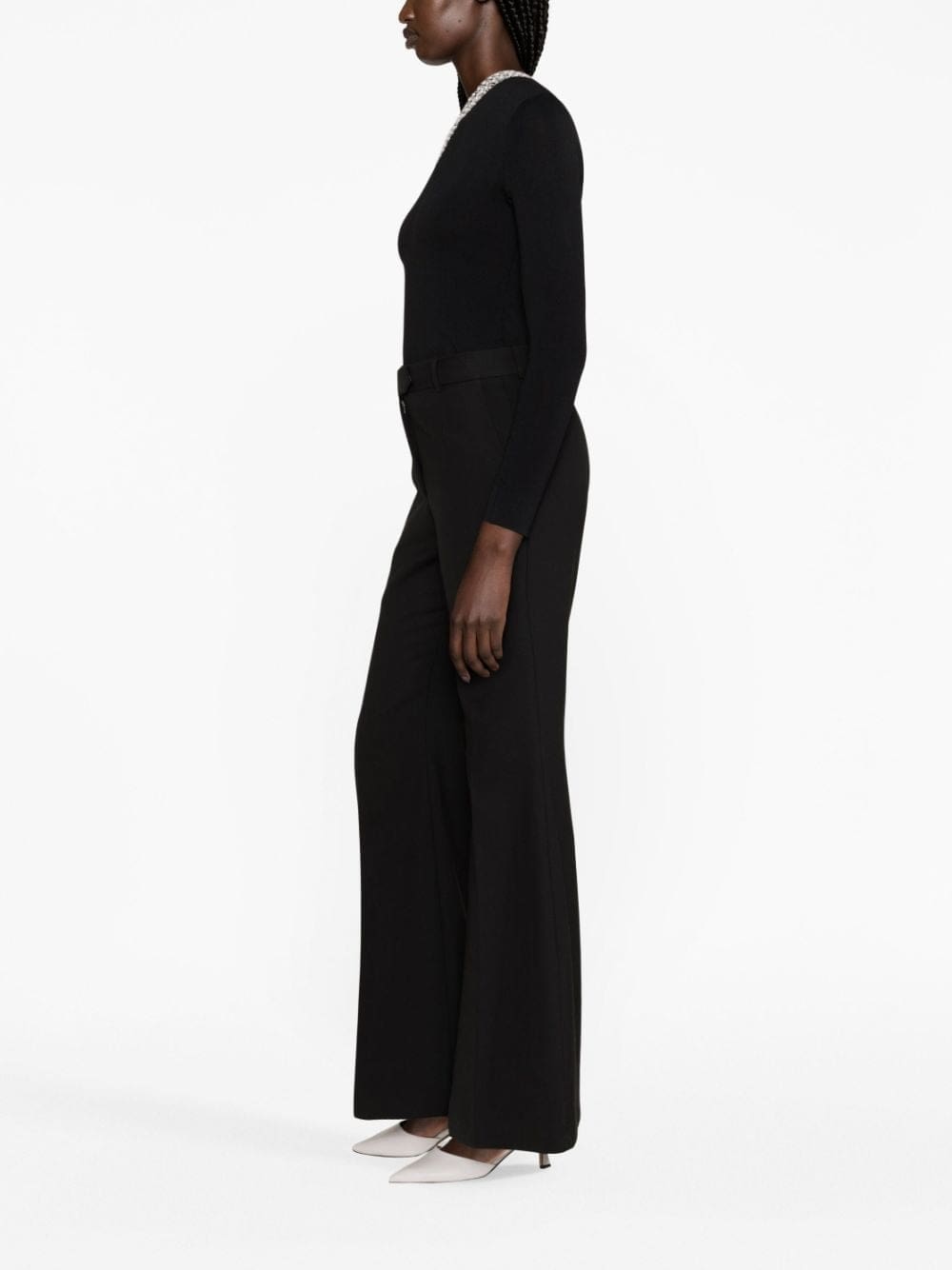 Karl Lagerfeld faux-pearl one-shoulder top - Image 3