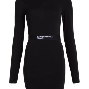 Karl Lagerfeld Jeans  logo-print belted minidress