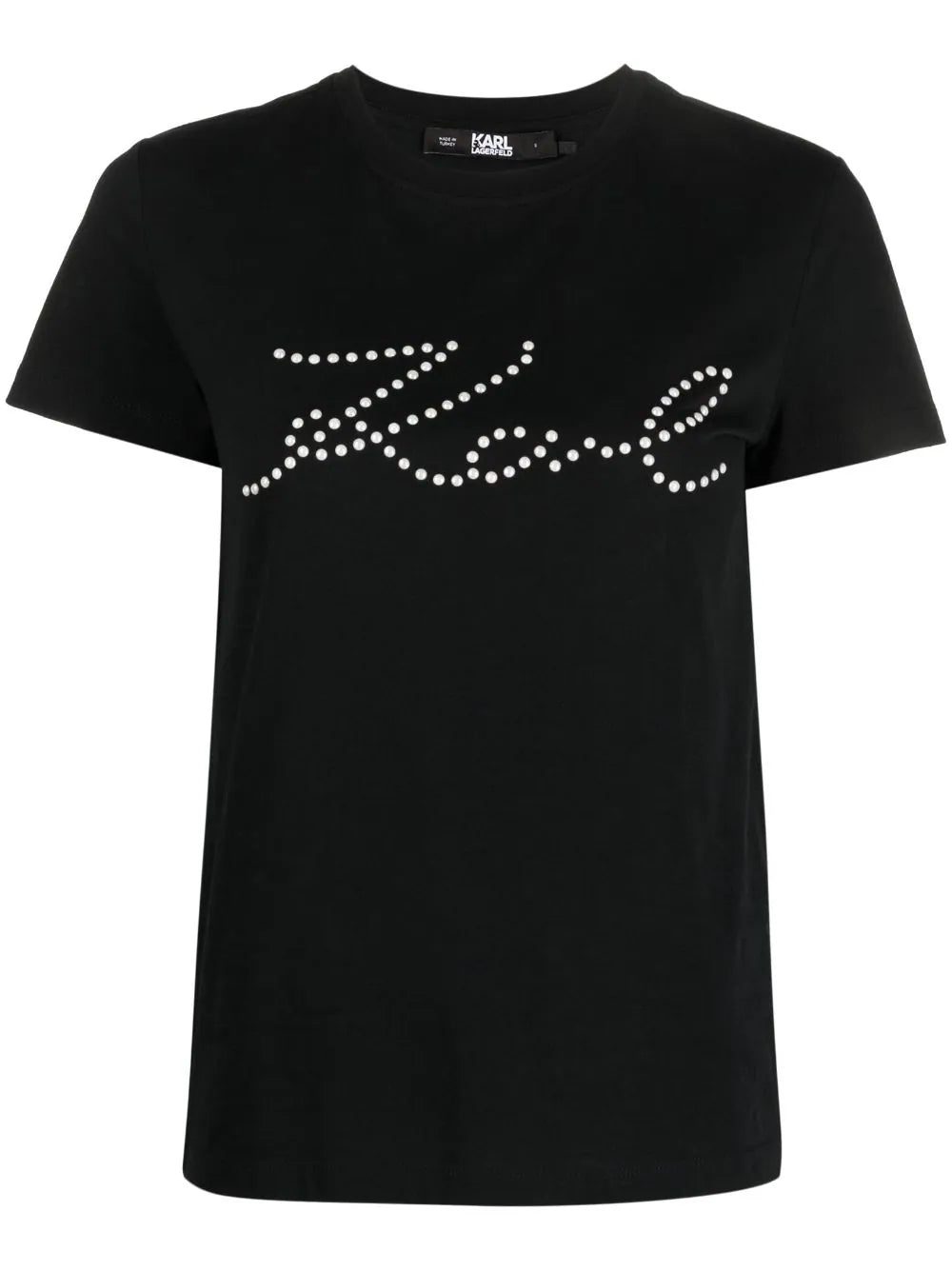 Karl Lagerfeld logo print-embellished organic-cotton T-shirt