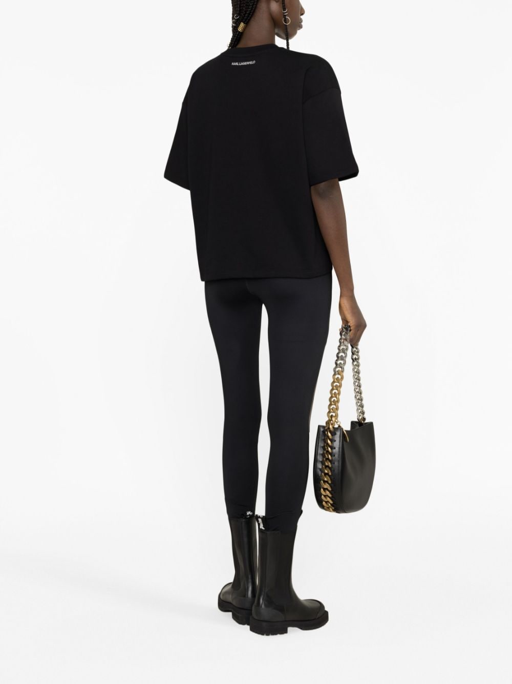 Karl Lagerfeld Signature Hem organic-cotton T-shirt - Image 3