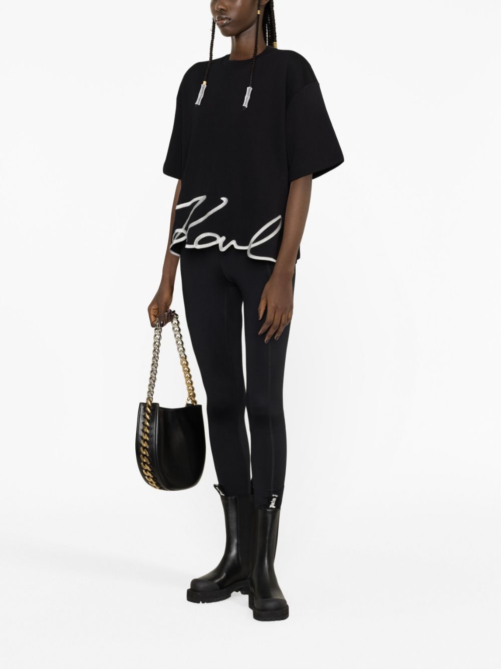 Karl Lagerfeld Signature Hem organic-cotton T-shirt - Image 4