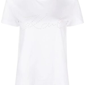 Karl Lagerfeld logo print-embellished organic-cotton T-shirt