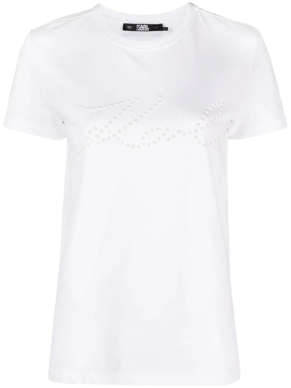 Karl Lagerfeld logo print-embellished organic-cotton T-shirt
