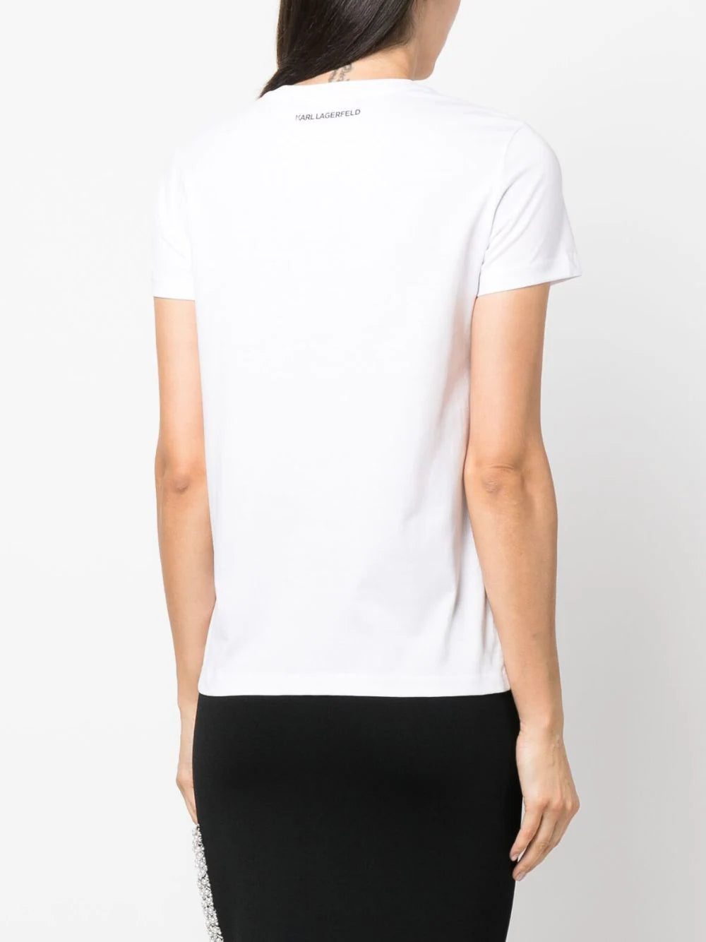 Karl Lagerfeld logo print-embellished organic-cotton T-shirt - Image 4