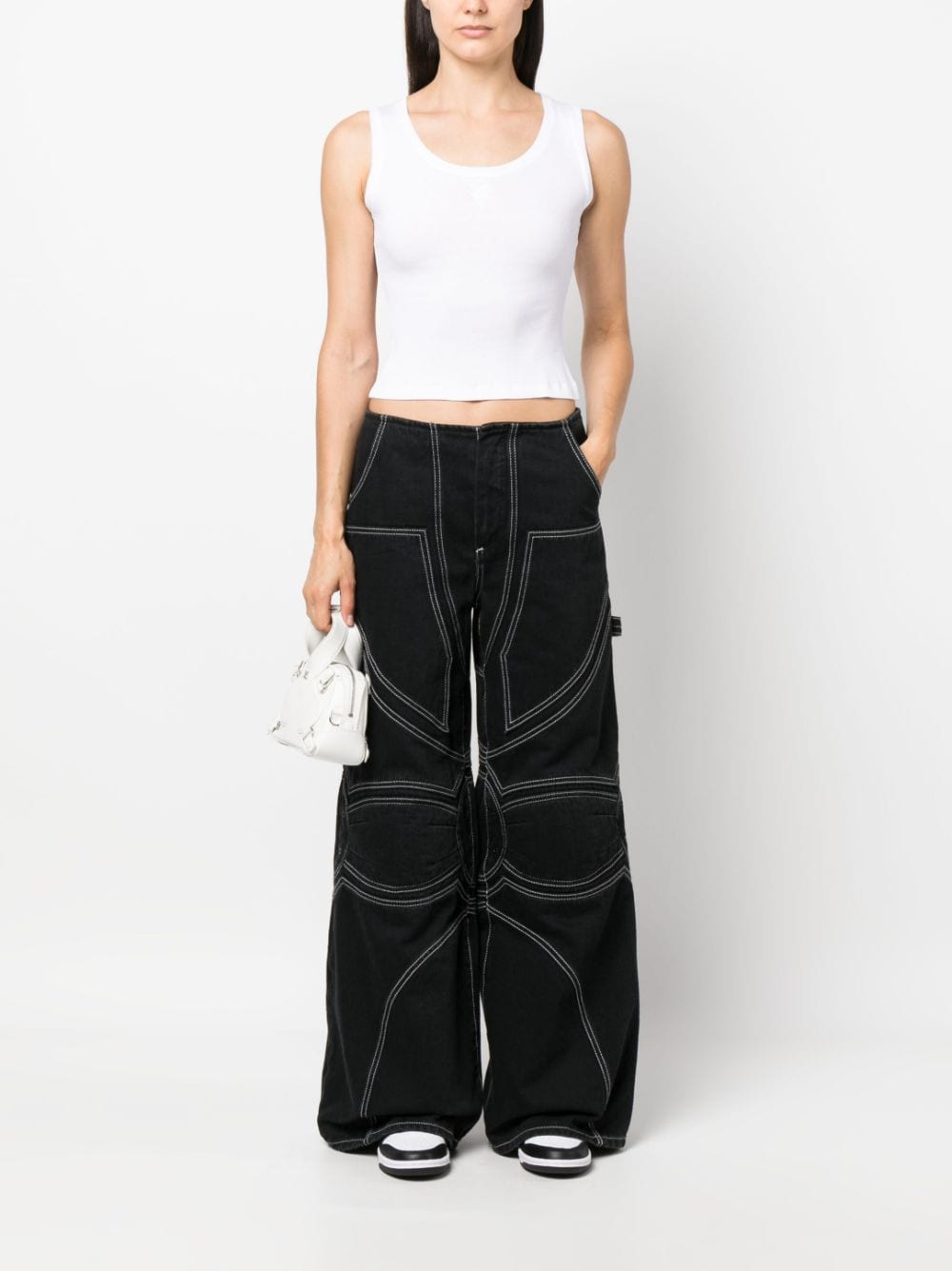 Karl Lagerfeld embroidered-logo ribbed tank top - Image 2