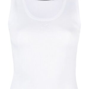 Karl Lagerfeld embroidered-logo ribbed tank top