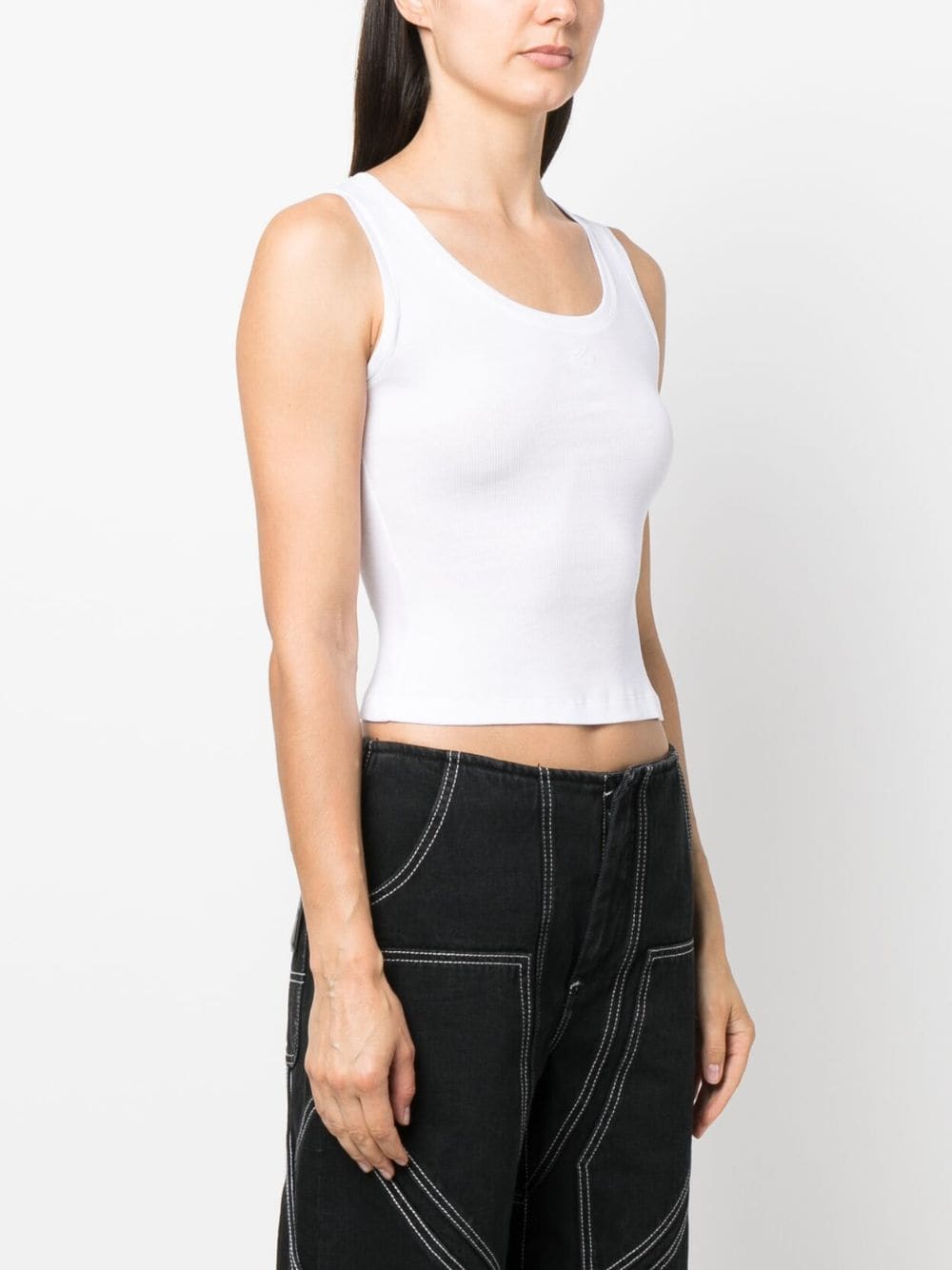 Karl Lagerfeld embroidered-logo ribbed tank top - Image 3