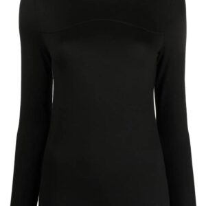 Karl Lagerfeld  faux-pearl-embellished long-sleeve top