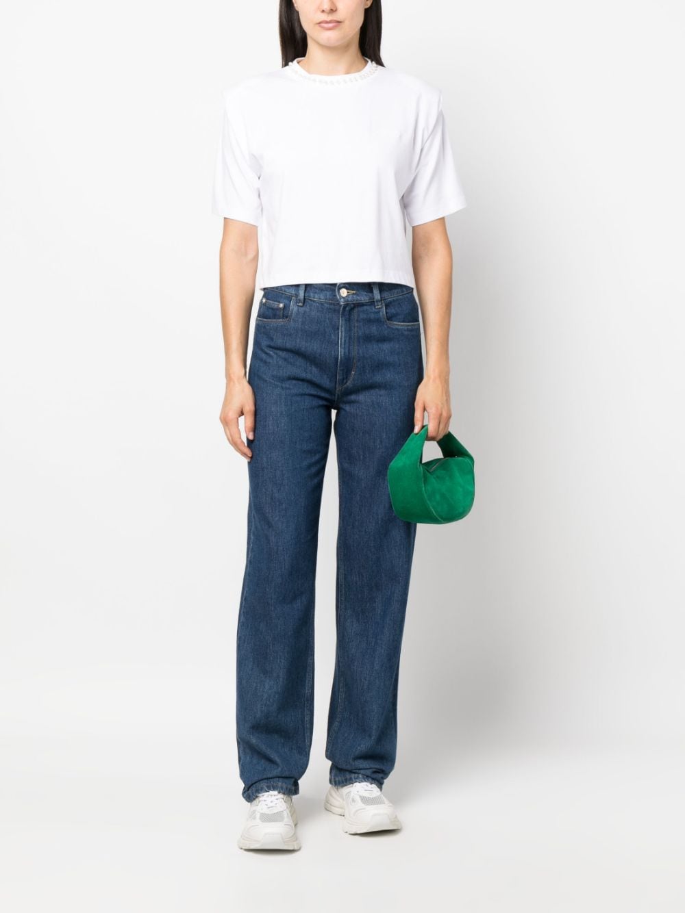 Karl Lagerfeld faux-pearl-embellished padded T-shirt - Image 2