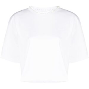 Karl Lagerfeld faux-pearl-embellished padded T-shirt