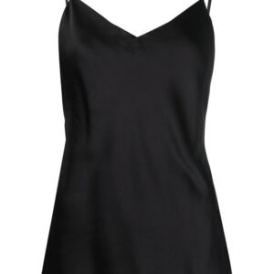 Karl Lagerfeld logo-embroidery V-neck tank top