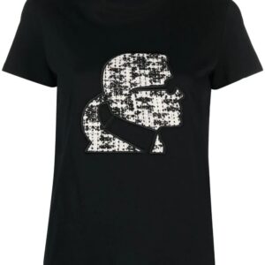Karl Lagerfeld logo-patch organic-cotton T-shirt