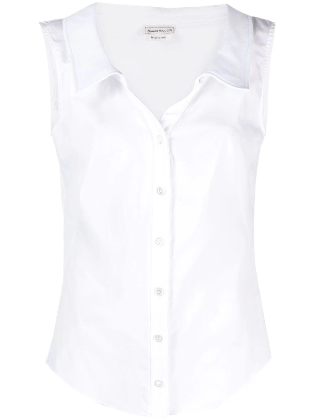 Alexander McQueen sleeveless cotton shirt