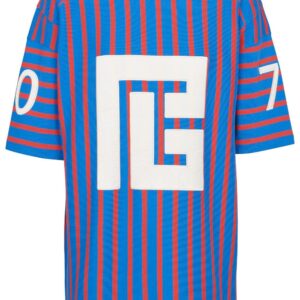 Balmain  Maxi PB-print striped T-shirt