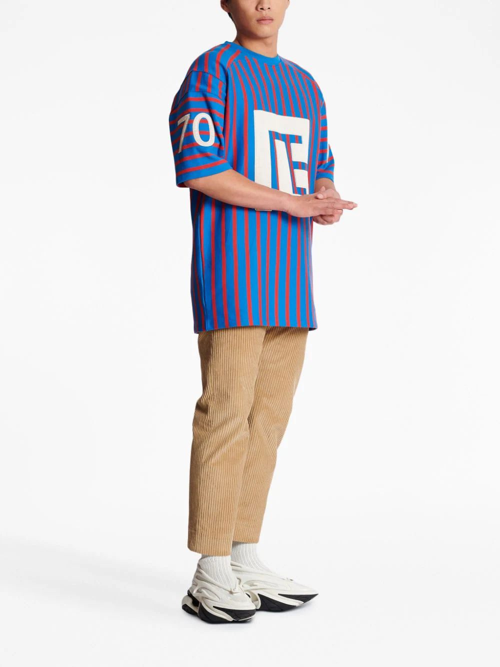 Balmain Maxi PB-print striped T-shirt - Image 2