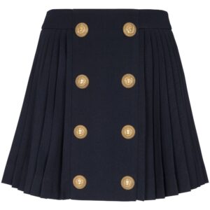 Balmain  button-detail pleated miniskirt