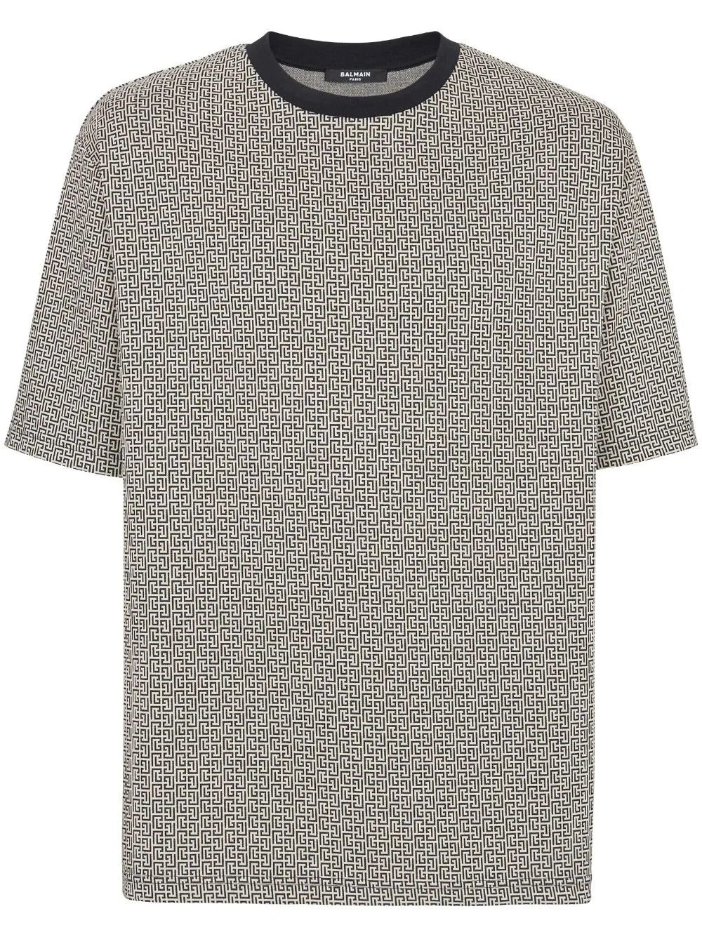 Balmain monogram-print T-shirt