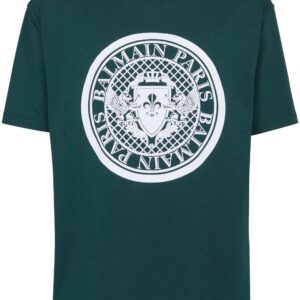 Balmain  Coin Flock organic-cotton T-shirt