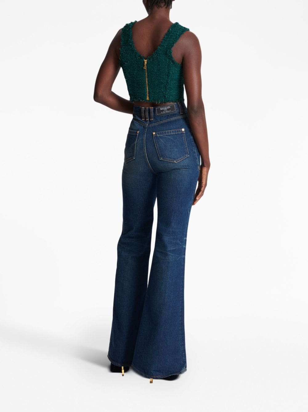 Balmain 6-Buttons tweed cropped top - Image 4