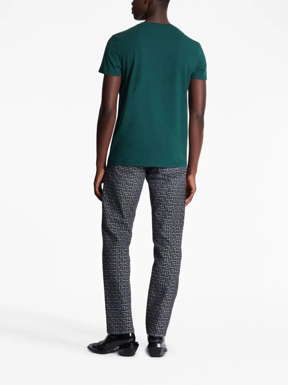 Balmain logo-print short-sleeved cotton T-shirt - Image 4