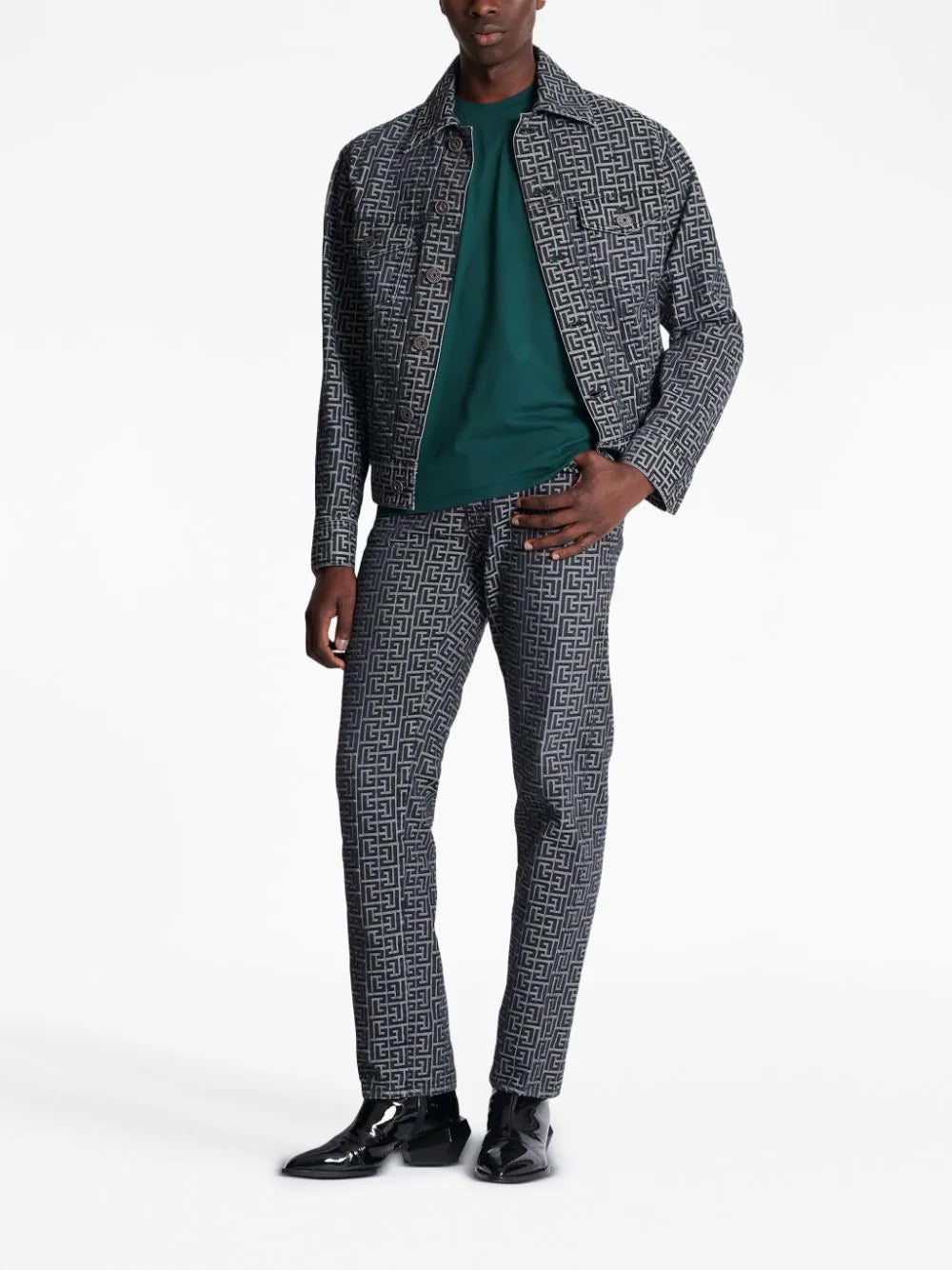 Balmain logo-print short-sleeved cotton T-shirt - Image 2