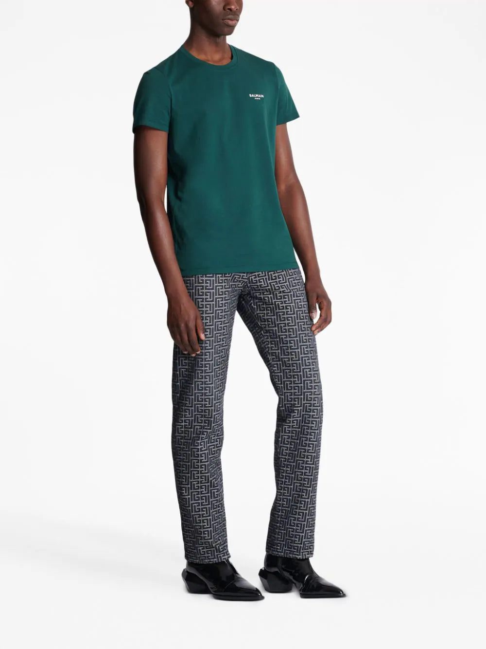 Balmain logo-print short-sleeved cotton T-shirt - Image 3