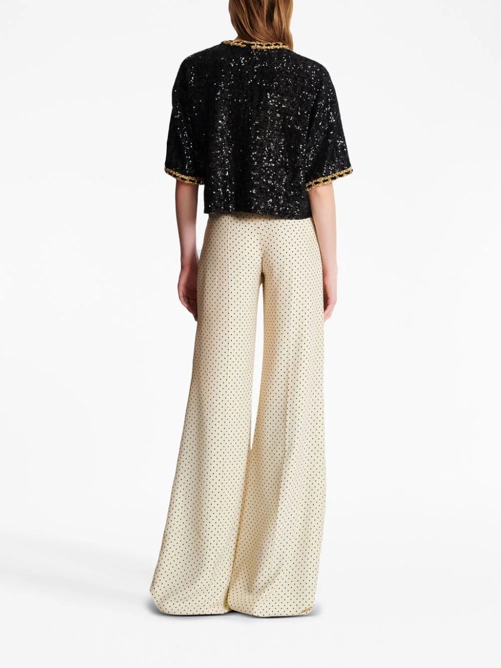 Balmain logo-embroidery sequin top - Image 4